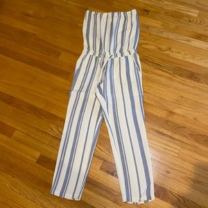 Loft tube top jumpsuit